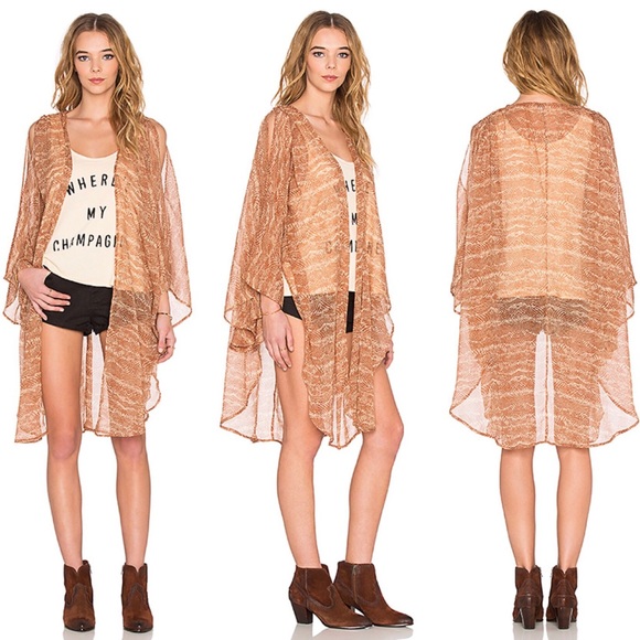 FREE PEOPLE Bodega Snake Printed Kimono Duster NWT - Picture 6 of 8